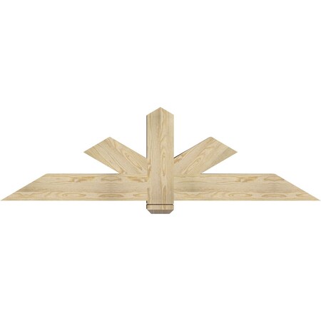 Ekena Millwork Kennewick Rough Sawn Timber Gable Bracket, Douglas Fir, 72"W x 21"H x 6"D x 6"F, 7/12 Pitch GBW072X21X0606KEN00RDF